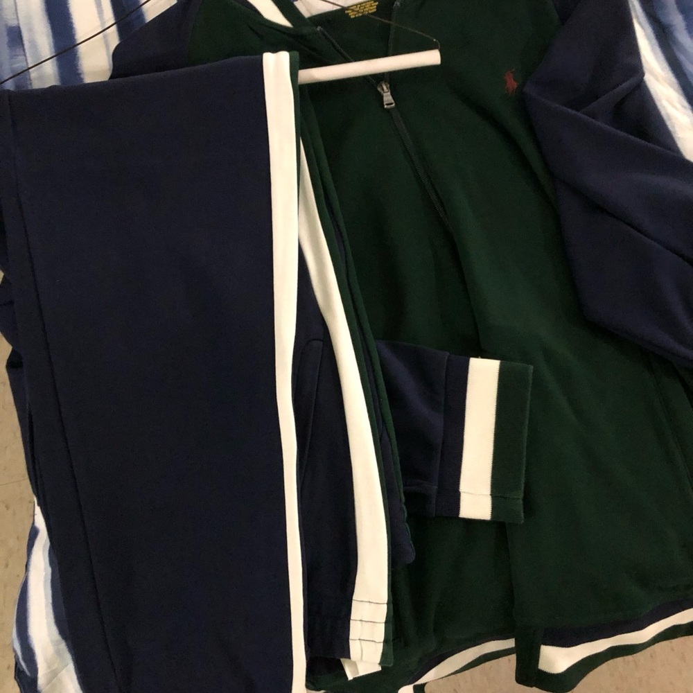 Polo by Ralph Lauren Green and Navy Tracksuit